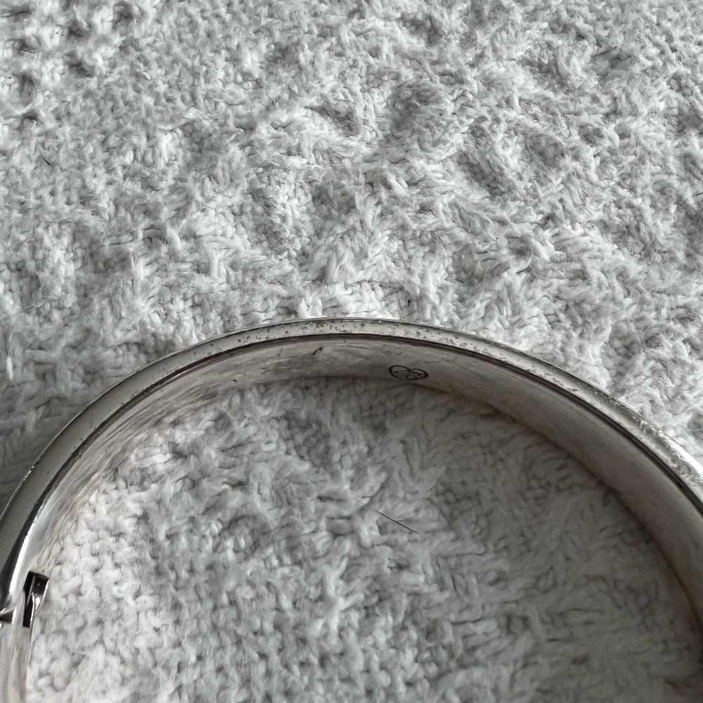 Brighton silver with gold flowers & rhinestones bangle bracelet - Picture 5 of 9